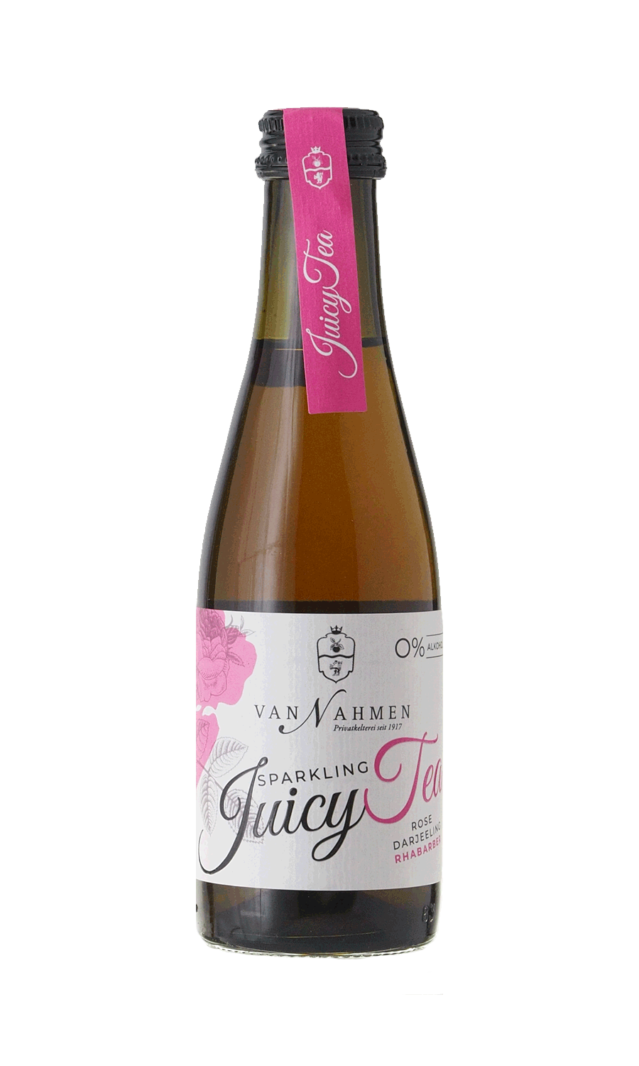 Van Nahmen Juicy Tea 0,2 L Rhabarber, Rose & Darjeeling Mini