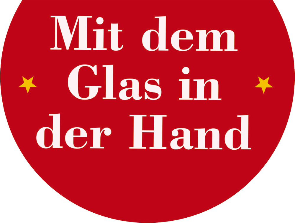 LOGO rot- Mit dem Glas in der Hand