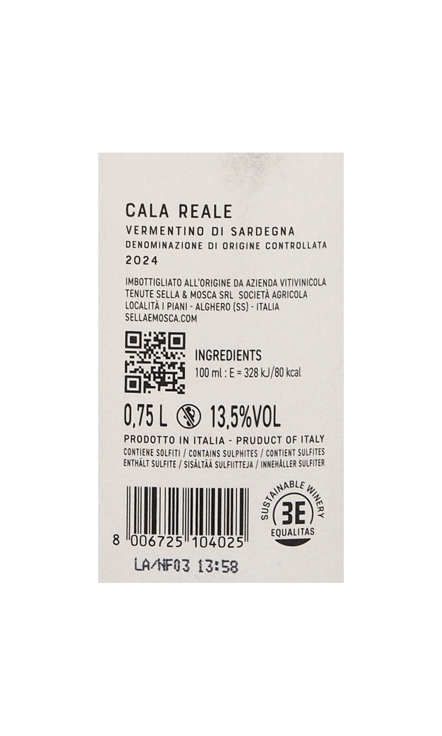 Sella & Mosca Vermentino Cala Reale
