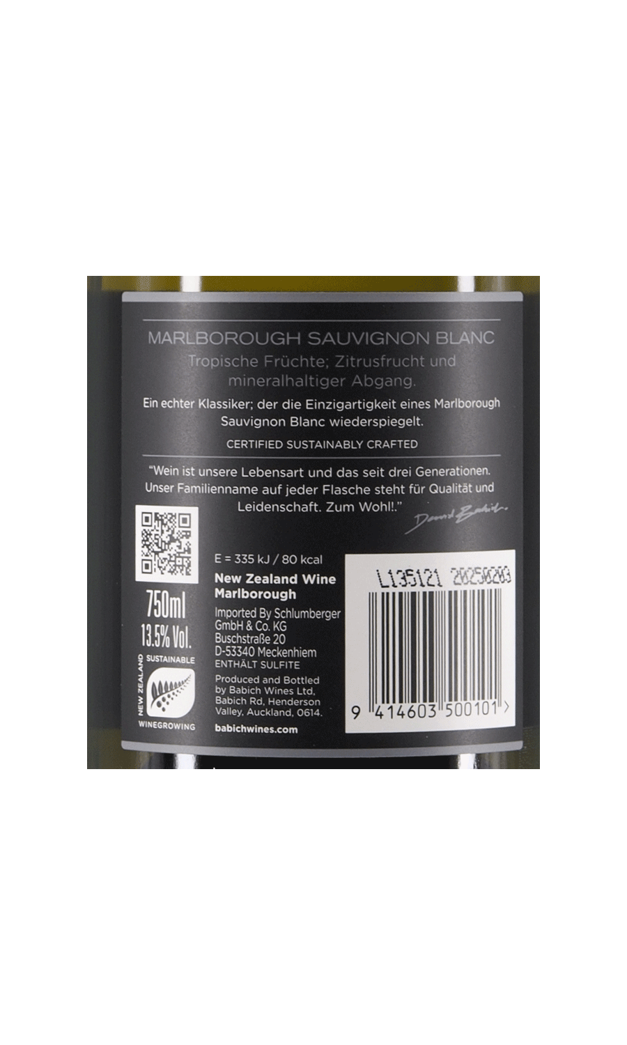 Babich Sauvignon Blanc Black Label
