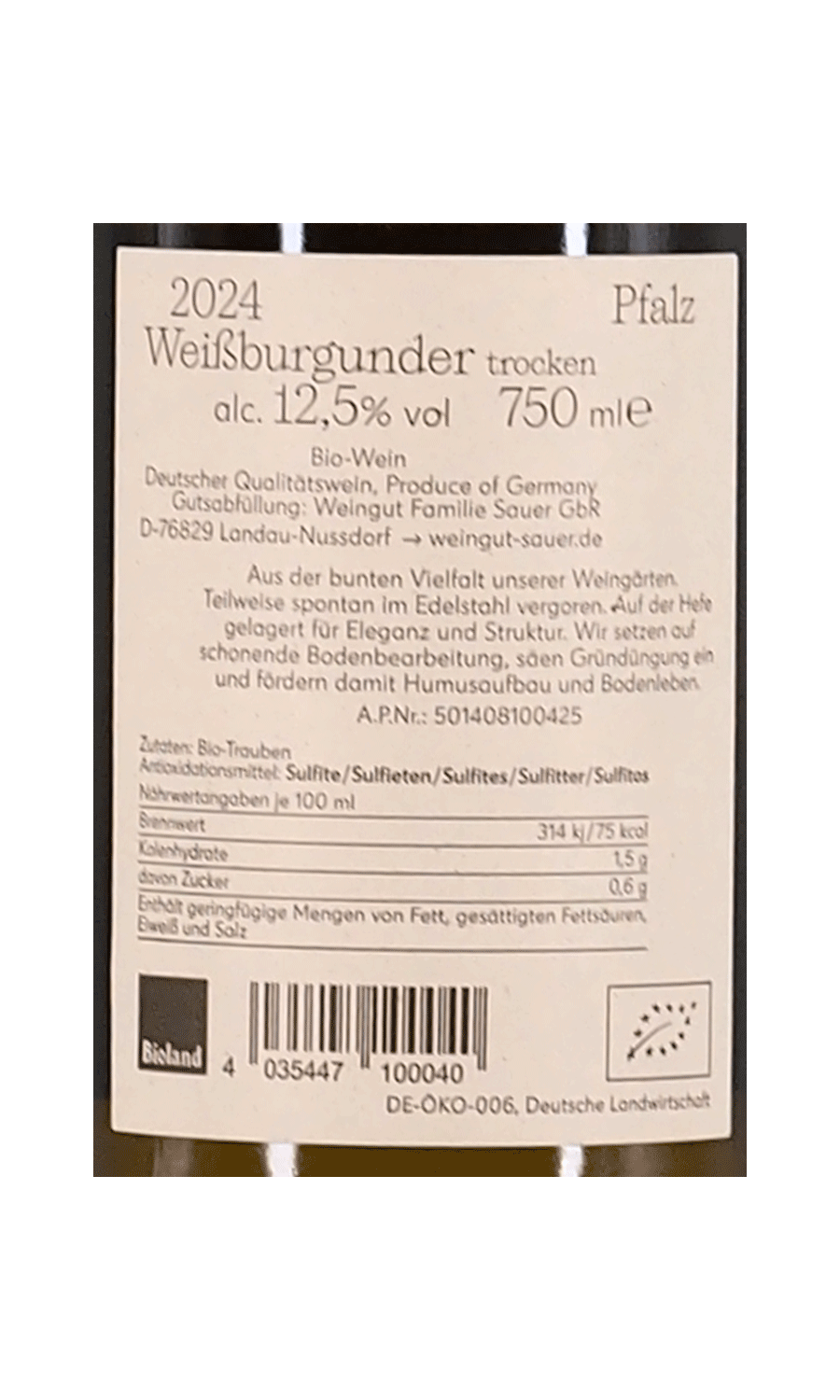 Sauer Weißburgunder