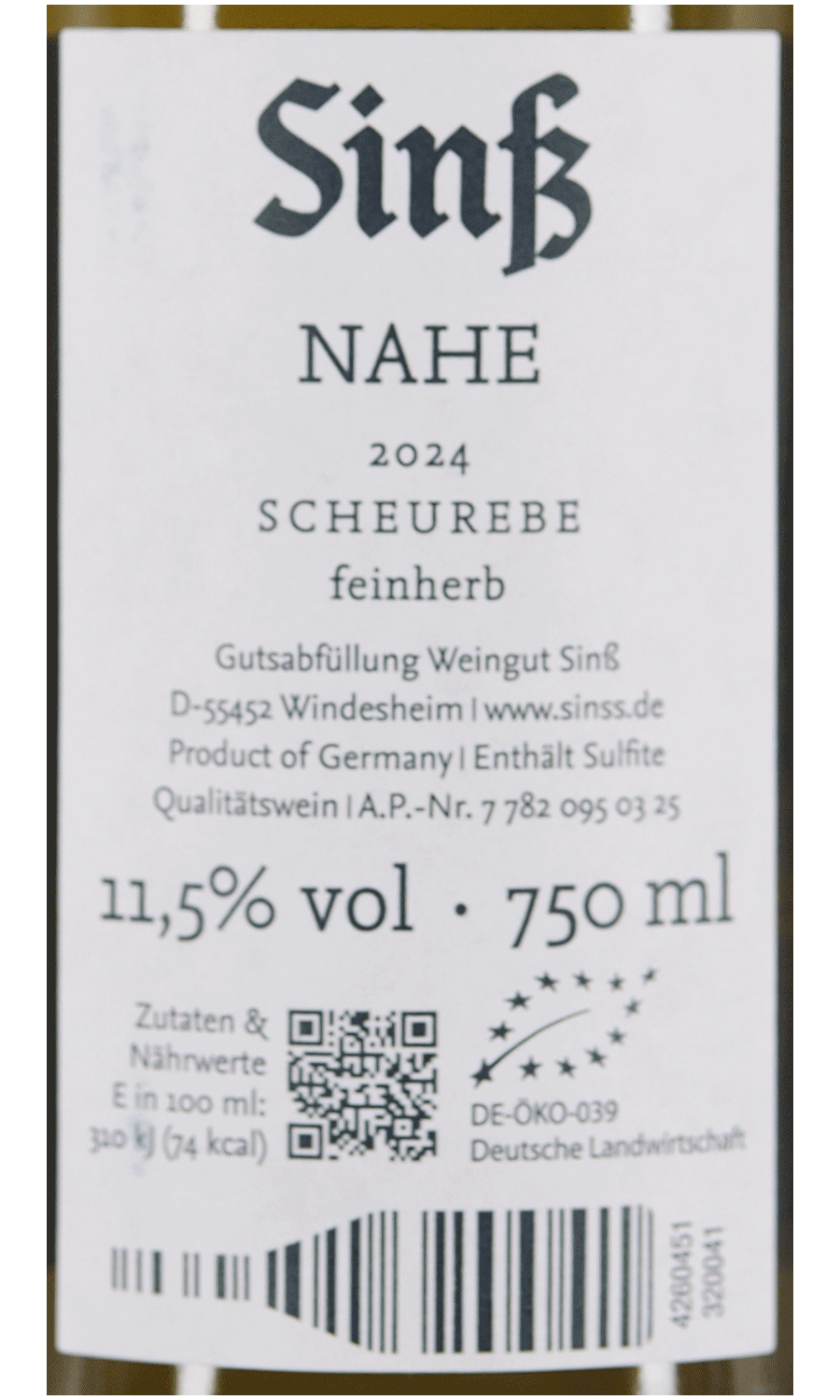 Sinß Scheurebe feinherb