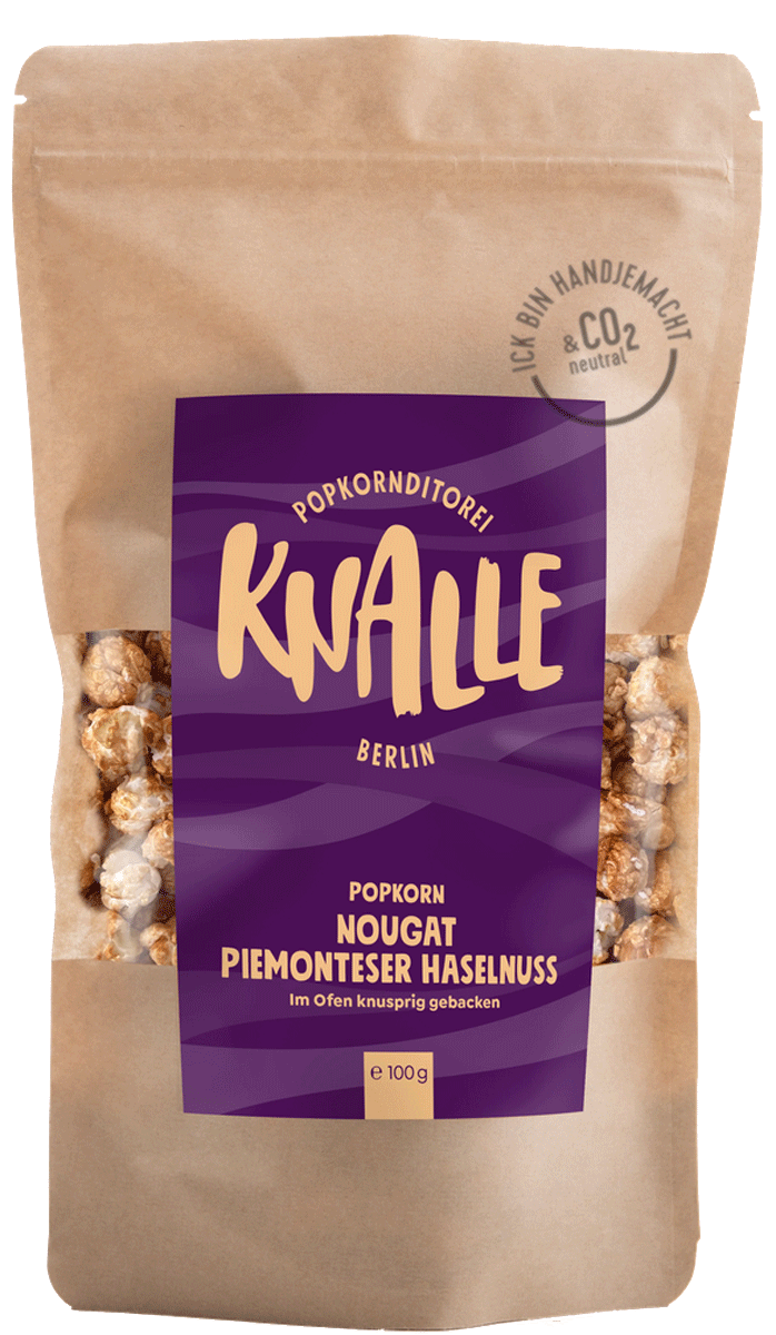 Knalle Popcorn Nougat Piemonteser Haselnuss
