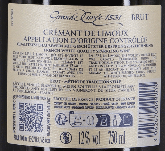 Sieur d'Arques Aimery Blanc Grande Cuvée 1531 Cremant de Limoux Brut