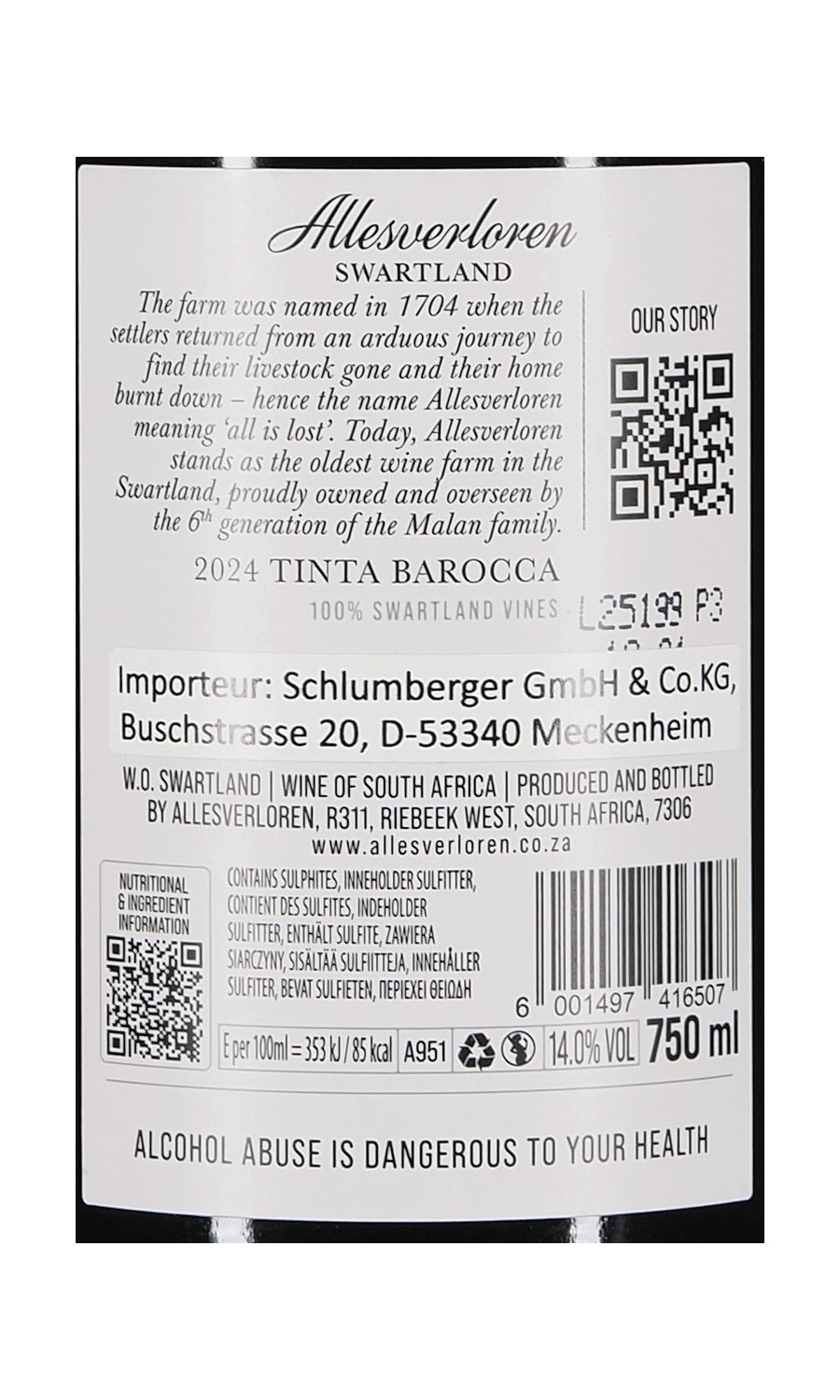 Allesverloren Tinta Barocca