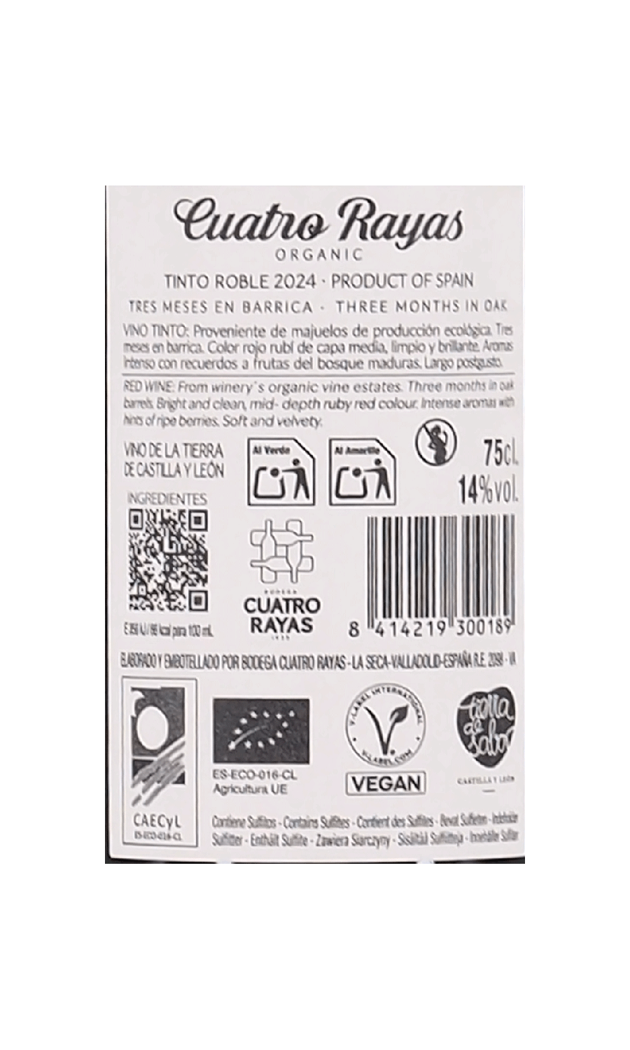 Cuatro Rayas Tempranillo