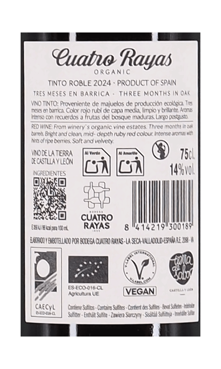 Cuatro Rayas Tempranillo