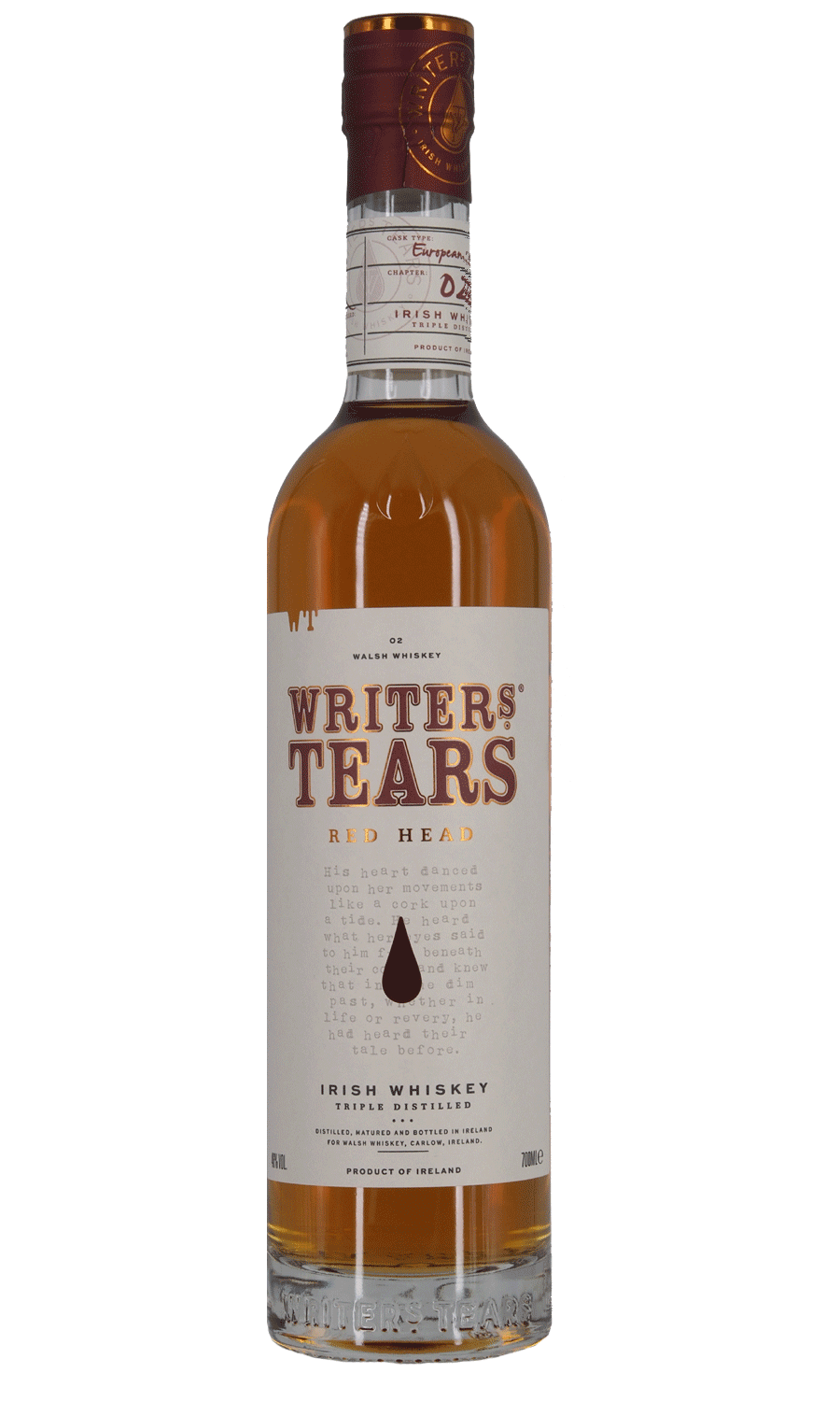 Writers Tears Irish Whiskey Red Head 46%