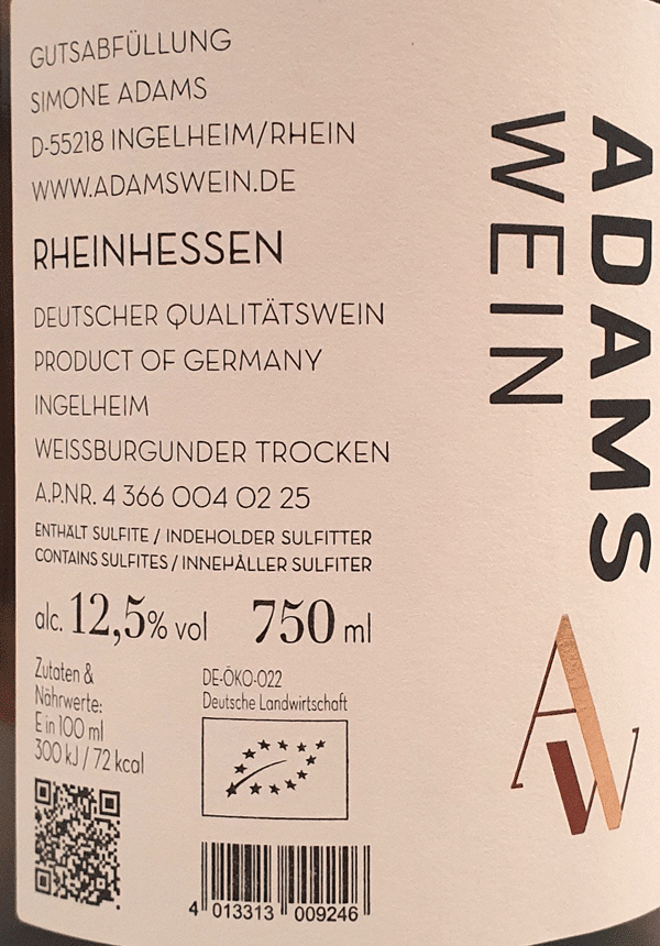 Adams Weißburgunder Ingelheim
