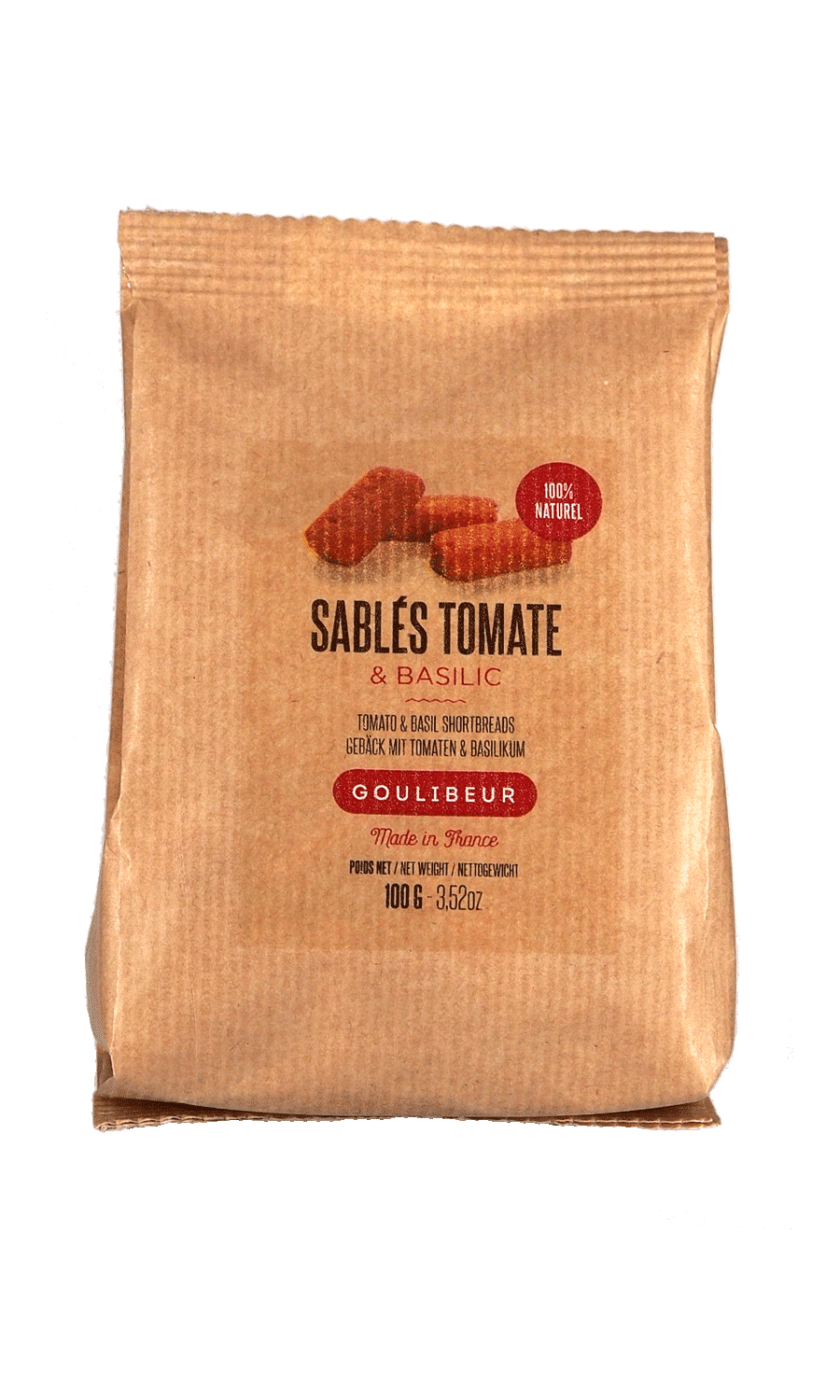 Goulibeur Buttergebäck Sablés Tomate et basilic